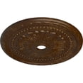 thumbnail image 3 of 31 1/2"OD x 3 5/8"ID x 1 3/4"P Palmetto Ceiling Medallion (Fits Canopies up to 7 5/8"), Hand-Painted Root Beer Crackle, 3 of 5