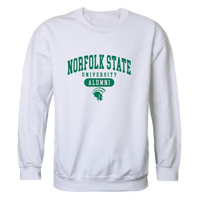W Republic 560-350-WHT-01 Men Norfolk State Spartans Alumni Fleece, White - Small