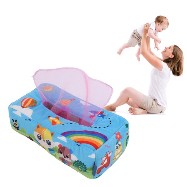Caja de pañuelos para bebés ANGGREK felpa juguete con parte inferior ponderada amigable con la piel