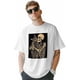 thumbnail image 5 of T-Shirts for Men, Skeleton Cat Hug Crew Neck Cotton T-Shirt Men's Short Sleeve Retro, 5 of 8