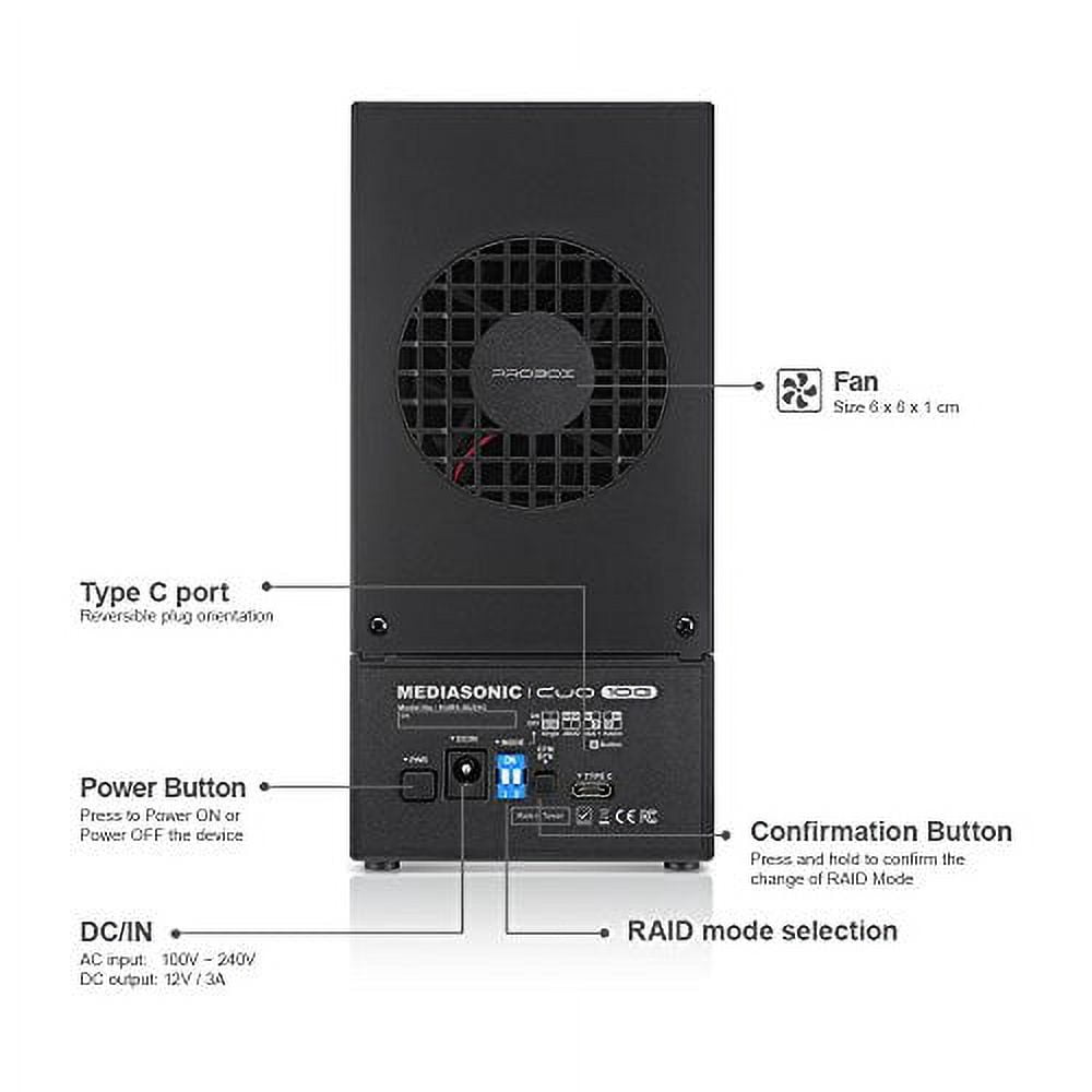 USB 3.2 2 Bay 3.5-inch SATA Hard Drive Enclosure - USB Type C 10Gbps (HUR5-SU31C)