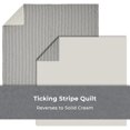 thumbnail image 5 of Piper Classics Market Place Gray Ticking Stripe Califorina King Quilt, 5 of 12
