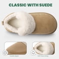 thumbnail image 5 of WALL QMER Women's Cozy Short Bootie Slippers, Winter Warm Hard-Bottom House Shoes Featuring a Fuzzy Lining, Suitable for Indoor and Outdoor Use, 5 of 7