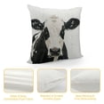 thumbnail image 4 of Autua Cow Graphic Decorative Throw Pillow Cover for Home Couch Living Room Bed Sofa Winter Theme Square 1PC 20x20in, 4 of 5