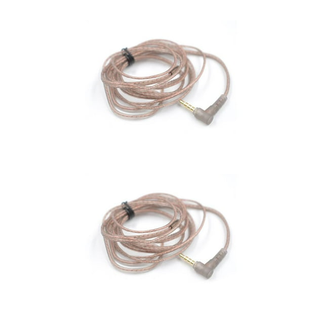 ZLight Copper Core Earphone Cable Universal Portable 3.5mm/0.75mm Colorful Headset Replacing Wire Phone Phone Cord Black B Without Mic 2Set