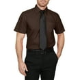 thumbnail image 4 of J. METHOD Men's Classic Regular Fit Button Down Short Sleeve Solid Color Dress Shirts S-5XL, 4 of 5