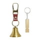 thumbnail image 1 of Campana de oso portátil con silbato de emergencia, campana de supervivencia, llavero colgante bronce antiguo brillante, 1 of 9
