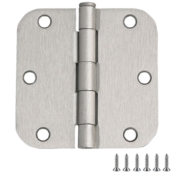 Bowery Hill 3.5" 3-Pack Stainless Steel Door Hinge in Satin Nickel