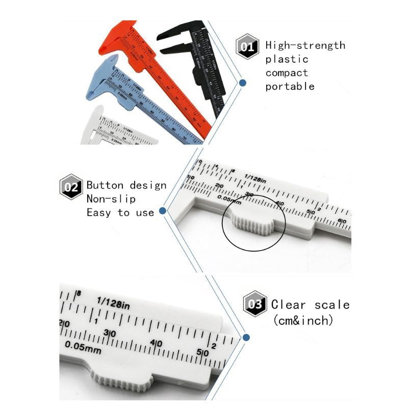 Vernier-Caliper Stainless Steel-Caliper 0-80mm Measuring Tools Double Ruler Scale Vernier Caliper Measuring Student Tool