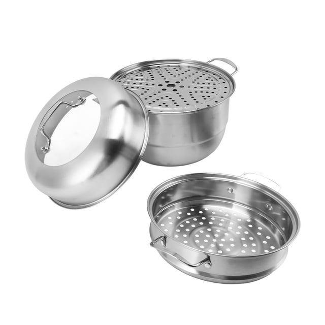 Steam Pot, Thick Cookware Pot Stainless Steel For Induction Stove 2 Tier,3 Tier