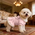 thumbnail image 4 of TIELUTT Elegant Winter Dress Cozy Warm Apparel with Bowknot Soft Pet Clothes for Medium Dogs Summer Pet Clothes Hangers and Rack Pet Clothes Hangers Small Pet Clothes Hangers for Closet Pet Clothes R, 4 of 5