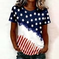 thumbnail image 2 of MEICHEN Womens Independence Day Patriotic Tops 250th Anniversary Short Sleeve Blouses 1776-2026 Crewneck T Shirts 4th of July Graphic Tees, 2 of 4
