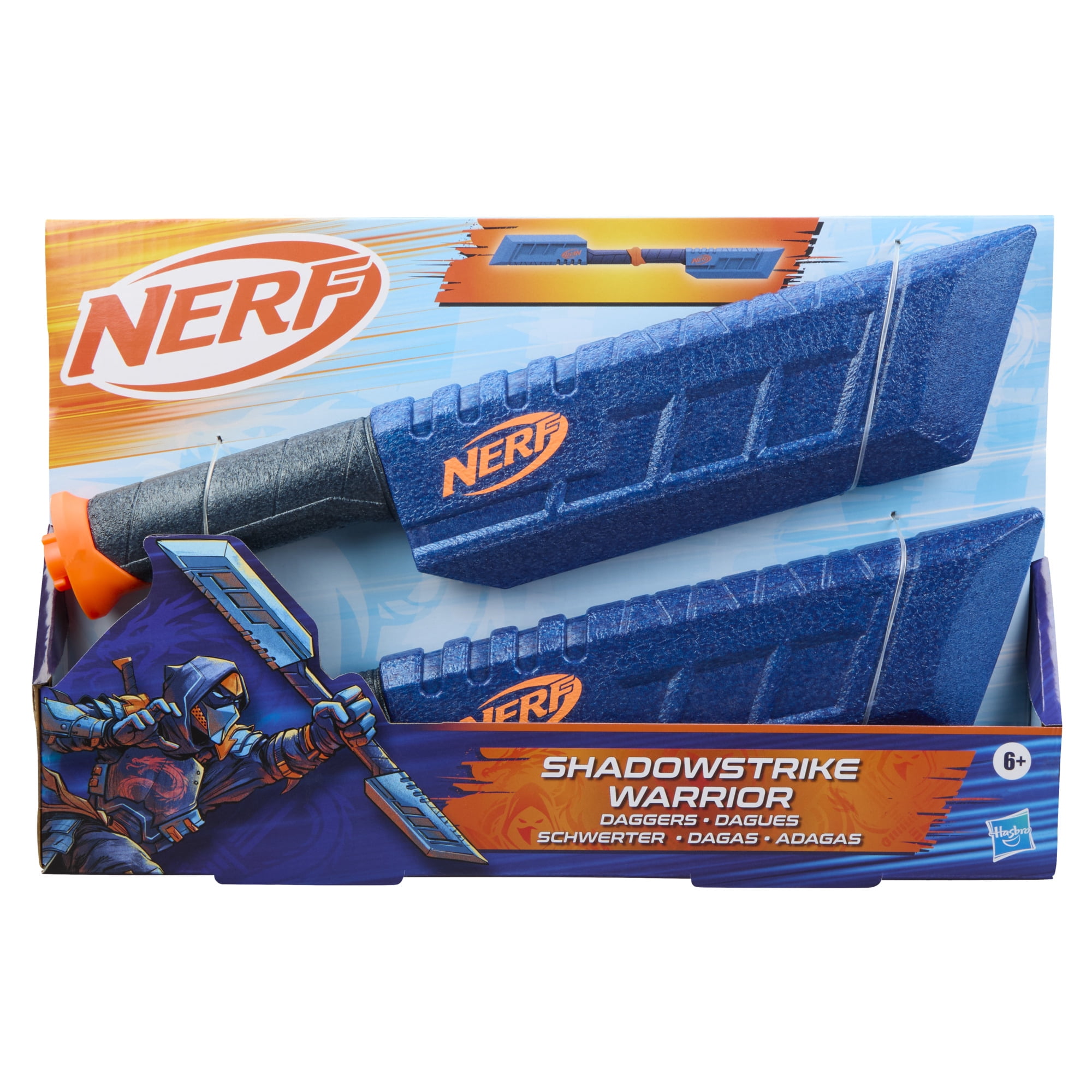 Nerf Shadowstrike Warrior Foam Daggers, Nerf Toy, Attach to Create 1 Battle Staff, 6+