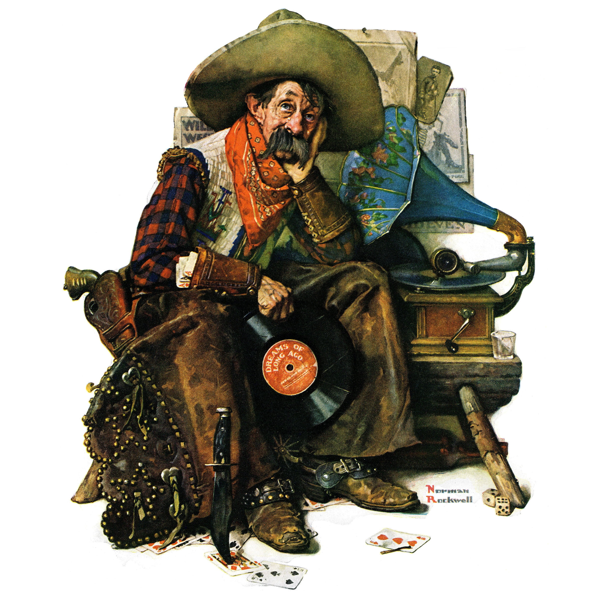 Marmont Hill "Dreams of Long Ago" by Norman Rockwell Painting Print on Canvas