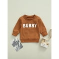 thumbnail image 2 of xiaxaixu Children's Pullover Loose Long-sleeved Crew Neck Letter Print Sweater, 2 of 8