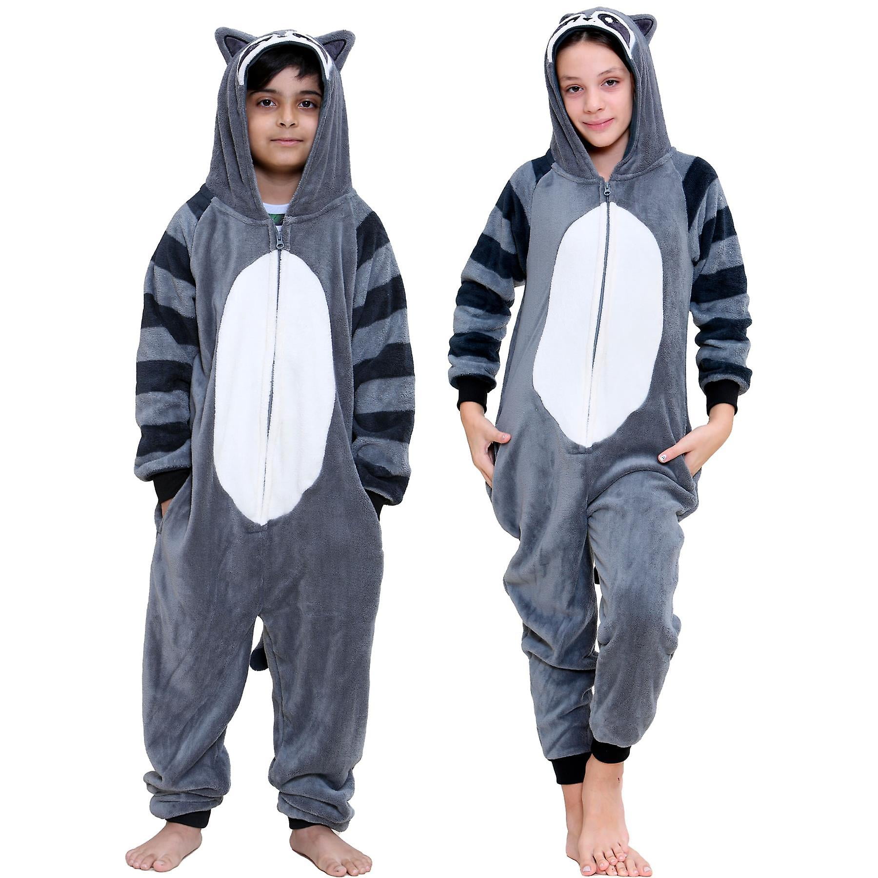 Kids Unisex Super Soft Fleece Raccoon Onesie Walmart