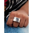 thumbnail image 3 of Plain Wide Signet Ring 925 Sterling Silver Square Cut Ring Handmade Ring Jewelry Silver, Minimalist Ring, Statement Silver Ring, 3 of 4