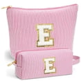 thumbnail image 1 of Set de neceseres de viaje Fohufo Pink Initial E Travel Toiletry, 1 of 6