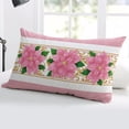 thumbnail image 5 of Pink Poinsettia Throw Pillow Cover, Seasonal Winter Christmas Floral Rectangle Decorative Pillow Case Protector Soft Cushion Cover Lumbar Pillowcase for Couch Sofa Bedroom Car Chair Decor 20x36 Inch, 5 of 8