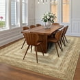 thumbnail image 2 of FairOnly 9'x12'Modern Non Slip Low Pile Area Rug Geometric Washable Stain Resistant Floor Rug for Bedroom Kitchen Dining Room，Brown, 2 of 6