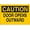 Warning Sign 4, variant on Caution Dogs Running Free Metal Aluminum Sign 12 x 8 Inches - Pre-Drilled Holes for Easy Mounting, Indoor Outdoor Use for Fence, Door, Gate, Residential Yard