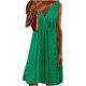 thumbnail image 1 of Vestido sin mangas de color liso con cuello en V y tejido jacquard para mujer: material suave y cómodo, largo midi fluido, apto para todas las estaciones, tallas S-XXL., 1 of 5