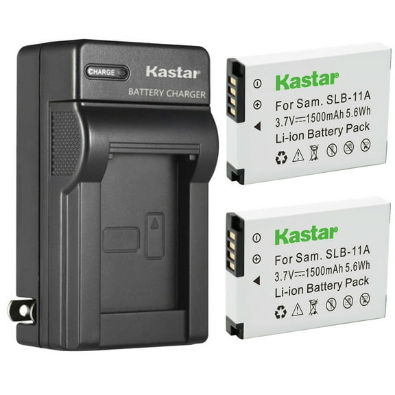 Kastar 2-Pack Battery and AC Wall Charger Replacement for Samsung SLB-11A SLB11A Battery, Samsung WB5000, WB5500, CL65, CL80, EX1, HZ25W, HZ30W, HZ35W, HZ50W, ST1000, ST5000, ST5500 Digital Camera