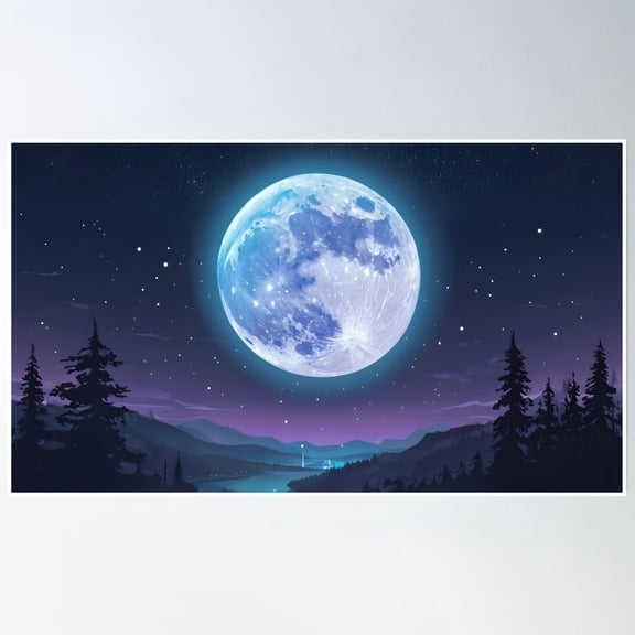 The Beautiful Night Sky Poster Wall Art, Modern Wall Decor, 8x12 UNFRAMED