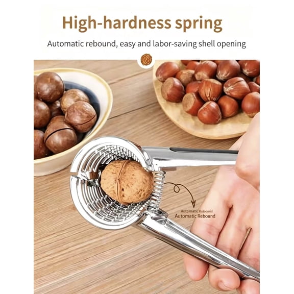 Vruelia Quick Nut Cracker- Pecan, Walnuts, Hazelnut Nutcracker Aluminum Alloy Sheller Nut Opener Kitchen Plier With Non-Slip Handle