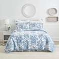 thumbnail image 1 of Juego de Edredón King Laura Ashley Bedford Delft Azul Algodón 3 Piezas, 1 of 4