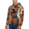 thumbnail image 3 of Sikiie Blue Sky Cute Dog Men's Hoodie, Essentials Hoodie, Sweatshirt, Pullover Hooded Sweatshirt for Men-4X-Large, 3 of 7
