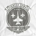 thumbnail image 2 of Top Gun Maverick Fighter Town Unisex Adult Long-Sleeve T Shirt, White, Medium, 2 of 4