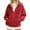 G-Red2184, variant on VNKIDY Heavyweight Plus Size Long Sleeve Jackets Women Windproof Outdoor Hiking Coats With Hood Durable Workwear Fashionable Loose Fit All Season Casual Wear Solid Color Relaxed Fit Daliywear