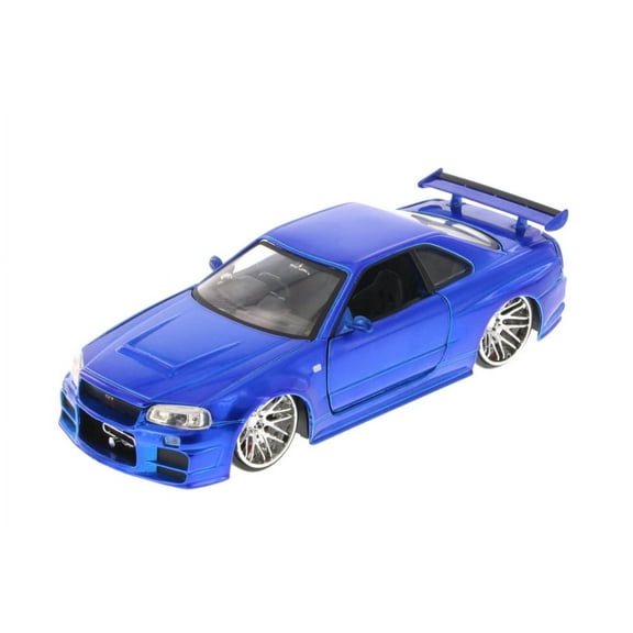 Fast & Furious Brian's Nissan Skyline GT-R, Candy Blue - Jada Toys 97217 - 1/24 Scale Diecast Model Toy Car (Brand New, but NOT IN BOX)