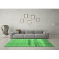 thumbnail image 3 of Ahgly Company Machine Washable Indoor Round Abstract Emerald Green Modern Area Rugs, 5' Round, 3 of 4