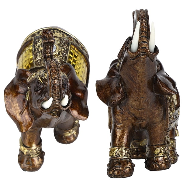 Decoración de elefante de la suerte, estatuas de elefantes, figuras artísticas de elefante para el hogar, artesanías de resina optimizadas para la excelencia