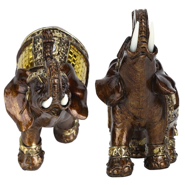 Decoración de elefante de la suerte, estatuas de elefantes, figuras artísticas de elefante para el hogar, artesanías de resina optimizadas para la excelencia