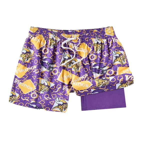 Men's Chubbies Purple Minnesota Vikings Game Day Fit Classic Lined Swim Trunks