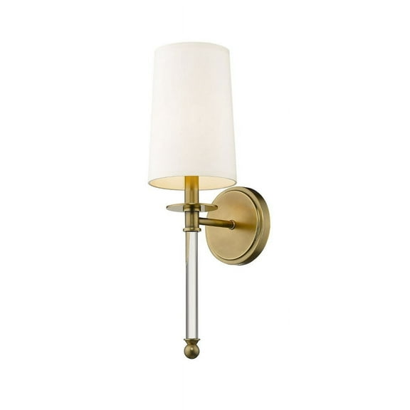 1 Light Wall Sconce In Classical Style 5.5 Inches Wide By 19.5 Inches High-Rubbed Brass  Finish Z-Lite 808-1S-Rb