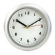thumbnail image 3 of Reloj de pared decorativo redondo para decoración del hogar, sencillo, creativo, moderno, silencioso, sin tictac. Blanco plateado, 3 of 9