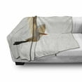 thumbnail image 3 of Egret Soft Flannel Fleece Throw Blanket, Macro Photo of Flying Heron Bird Wild Nature Fauna, Cozy Plush for Indoor and Outdoor Use, 50" x 60", Cinnamon Charcoal Grey, by Ambesonne, 3 of 6
