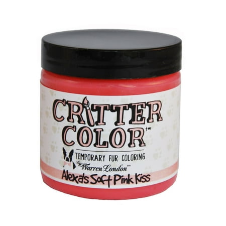 UPC: 0855657003559 | Warren London Critter Color – Temporary Pet Fur Coloring – Alexa s Soft Pink Kiss – 4 Oz Jar