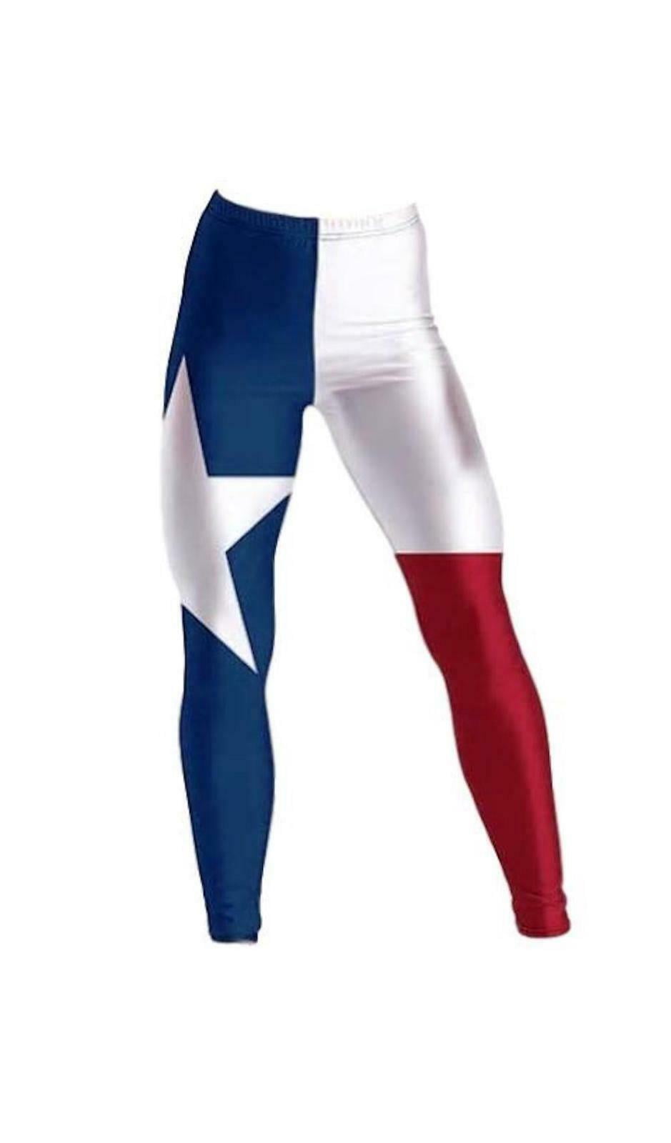 red white and blue leggings
