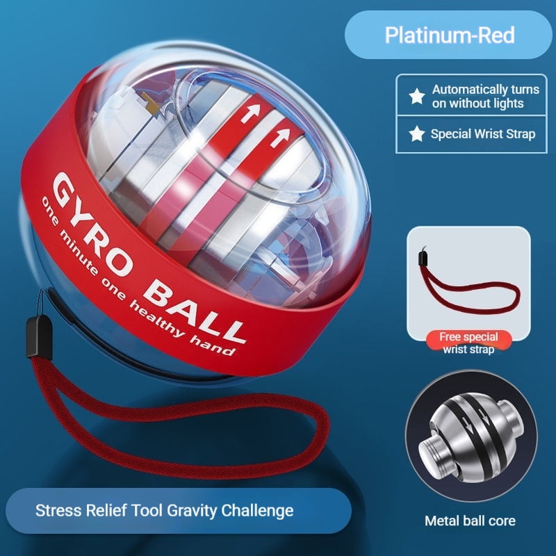 Wrist strength ball, magnetic luminous color light, finger grip device, gyroscope training, fitness, stress relief, grip strength ball