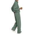 thumbnail image 4 of successthop Sweatsuits for Women with Zipper 2 Piece Long Sleeve Sweatshirt Fleece Sweatpant Solid Tracksuit with Pocket, 4 of 6