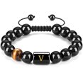 thumbnail image 1 of Tobillera de piedra negra, pulsera de cuentas de piedra negra, tobillera de piedras preciosas de piedra natural Wmkox8yii  fajkfhkj1043, 1 of 1