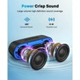 thumbnail image 2 of Bluetooth Speakers, Waterproof Portable Speakers with TWS, 24 Playtime, Stereo Sound, Wireless for Home Shower Pool Beach Outdoor (Black), 2 of 4