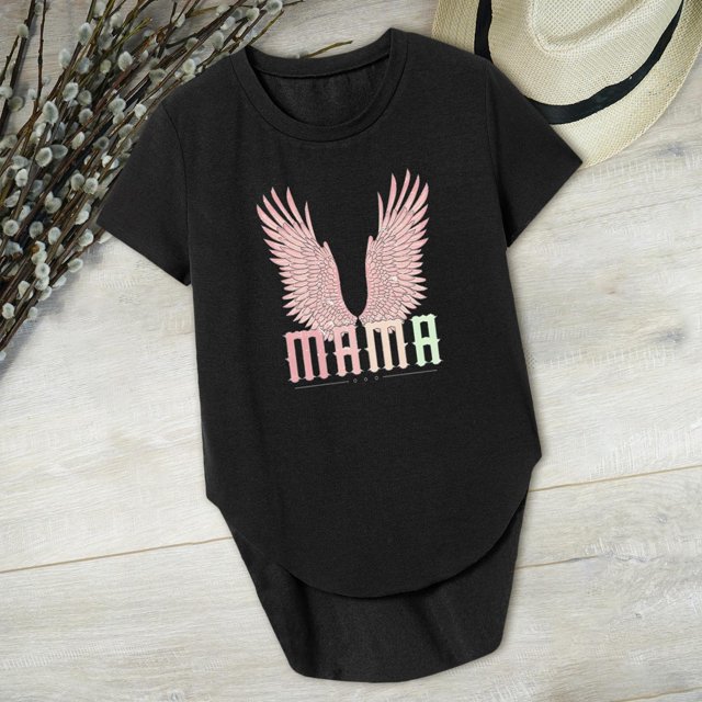 Camiseta de mamá, Top de manga corta con estampado de letras gráficas, ropa de verano a la moda para mujer, ropa de calle moderna, camisetas de verano M