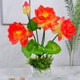 thumbnail image 1 of Gwong Decoración hogareña 1 ramo de flores artificiales realista fácilmente cuidado 9 cabezas hermoso artificial agua lily ramo decoración del hogar Gwong 21085155, 1 of 6