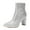 RHINESTONE, variant on Women's Short Ankle Booties with Pointed Toe and Chunky Heel